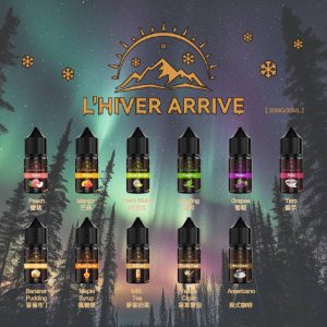 L’HIVER ARRIVE 冬日來臨30ml煙油全系列展示圖,12款無涼感口味完整一覽
